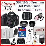 Canon EOS Rebel T3i SLR Digital Camera Kit with Canon 18-55mm Is Lens + Hug ....