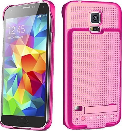 PowerBear® WaterProof Samsung Galaxy S5 External Battery Case - Pink (Up to 125% More Power)