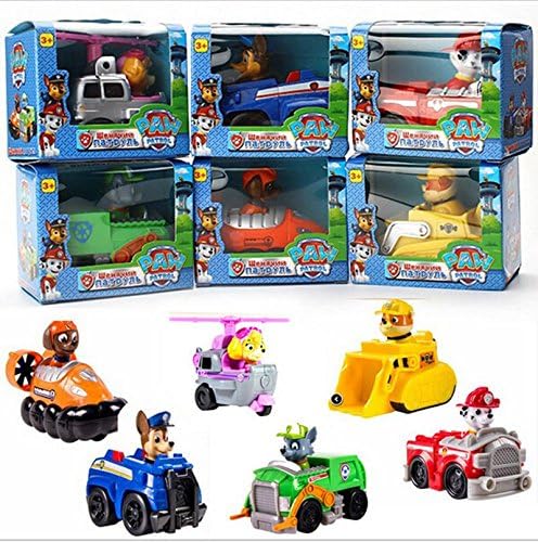 6PCS/LOT RESCUE RACERS SET PAW PATROL CHASE RUBBLE MARSHALL RYDER ROCKY &amp; ZUMA