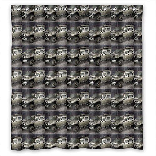 Fade Resistant hummer Shower Curtain Soft Soft Polyester 60x72 inch / 150x180 cm