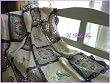 Vintage Style Hand crochet Cotton/Linen Throw blanket C