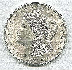 1921 Morgan Silver Dollar
