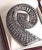Image of Fashion brooch with faux marcasite style