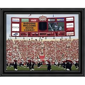  Wisconsin Badgers Scoreboard Memories Customized 11x14 Black Framed Photograph