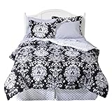 Xhilaration Black/White Damask Twin BIAB - Twin