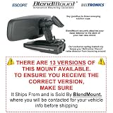 BlendMount Your Beltronics Escort Radar Detector. High Quality Custom Mount by J28 Design