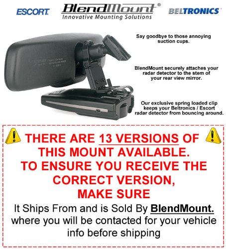 BlendMount Your Beltronics / Escort Radar Detector. High