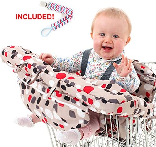 Shopping Cart Cover and High Chair Cover for Baby, FREE Pacifier Clip