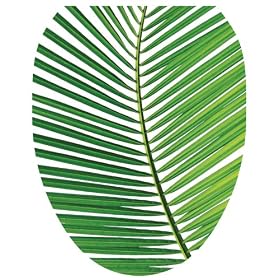 Toilet Tattoos TT-1500-O Palm Frond Design Elongated