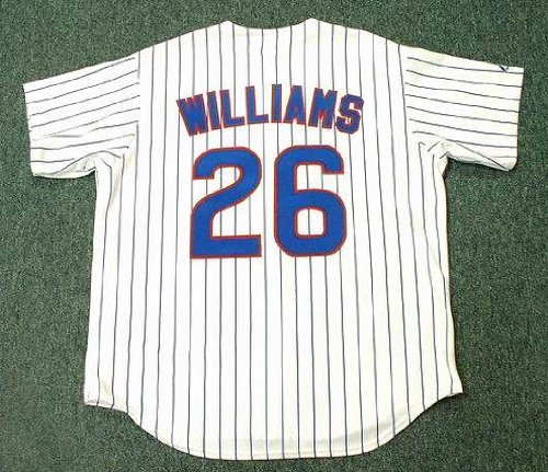 BILLY WILLIAMS Chicago Cubs Majestic Home Baseball Jersey, LARGE