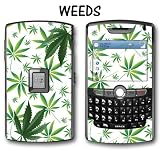 Blackberry World (8800, 8820, 8830) Designer Vinyl Skin - Weeds White