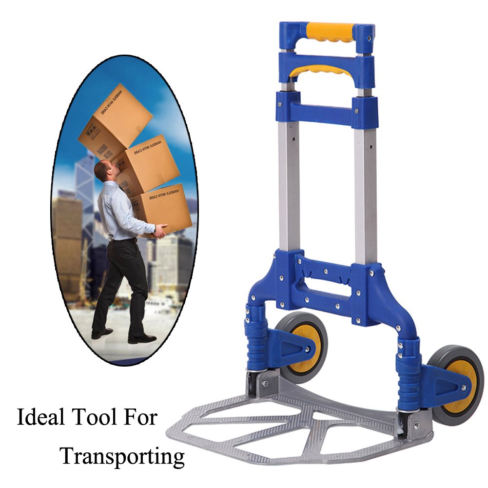 Portable Folding Aluminum Hand Truck Luggage Carts Dolly heavy duty