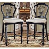 Hillsdale Wilshire Black 24 Inch Counter Height Bar Stools (Set of 2)