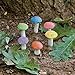 G & F MiniGardenn 10025 Fairy Garden Miniature Mushrooms (Set of 3), Orange, 0.5-1.25