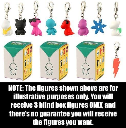 MunnyWorld ~1" Mini-Figure Zipper Pull Triple Pack (3 Randomly Picked Blind Box Figures) by Munny World