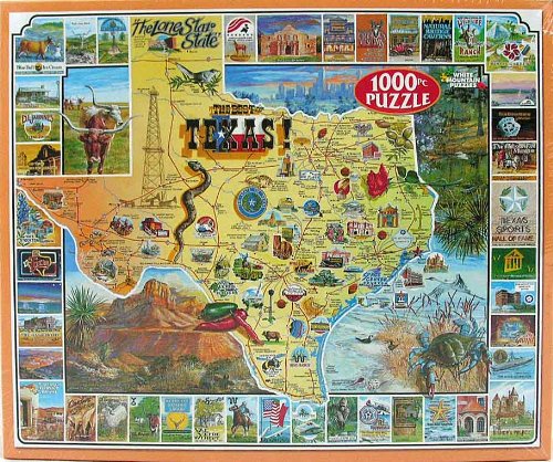 Detail image Best of Texas 1000 Piece Jigsaw Puzzle