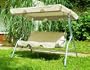 Balancelle de jardin beige terrasse fauteuil balan�oire exterieur 3 personnes