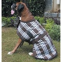 TuffRider 600 D Plaid Dog Blanket - Medium - Cashmere Blue/chocolate
