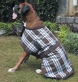 TuffRider 600 D Plaid Dog Blanket - Xsmall - Cashmere Blue/chocolate