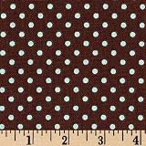 54'' Wide Premier Prints Dottie Brown/French Blue Fabric By The Yard