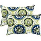 Greendale Home Fashions Rectangle Indoor/Outdoor Accent Pillows, Summer, Set of 2