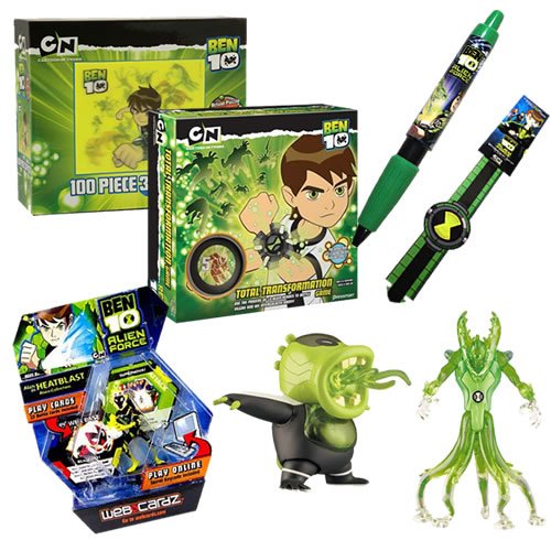 617gZesnmrL Ben 10 Classic Stocking Stuffer Bundle with Action Figures. Games, Puzzles