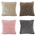 Weixinbuy Super Soft Plush Faux Fur Cushion Covers Pillows Shell Home Bed Sofa Grey