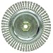 Weiler Dualife 5/8"-11 Arbor, 0.020" Wire Size, 6-7/8" Diameter, 3/16" Face Width, Steel Bristles, Very Narrow Face, Stringer Bead Twist Knot Wire Wheel Brush