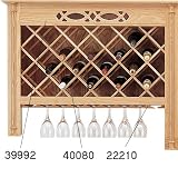 Wine Lattice - Red Oak - pair