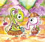 Plush & Book Combo WorryWoo Monsters - Squeek, the Monster of Innocence
