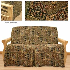 Bombay Skirted Futon Slipcover Full 5 pc pillow set 618 by SlipcoverShop