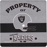 Oakland Raiders Team Reflections "Property of Oakland Raiders" Four Piece Foam Coaster Set