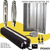 617hmUOrLwL. SL160  1000w Super HPS MH Grow Light System Digital Dimmable Hydroponic 1000 watt hps mh grow light set kit. 1000w ballast, Super High Pressure Sodium bulb, Metal Halide bulb, 19 Wing Reflector and pair of yoyo. Comparable to Hydrofarm and Sun Light Systems