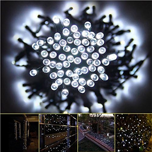 HOTGEE(TM) Solar Fairy String Lights 23ft 50 LED for Outdoor, Gardens, Homes, Wedding, Christmas Party (White)