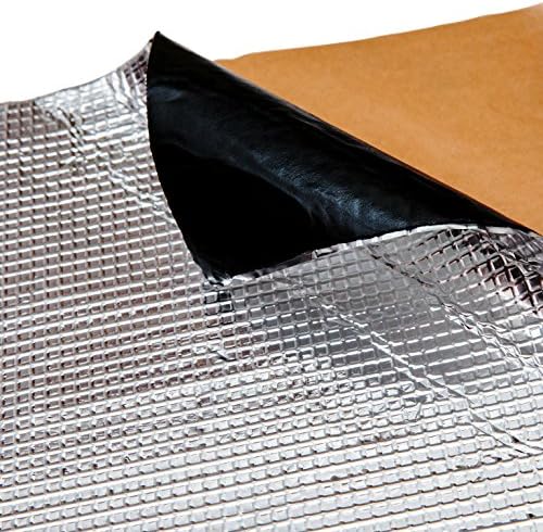 Noico Speaker Kit 2 Sheets Audio Deadener and Sound Dampening Automotive Installation (1.4 Sqft 80 Mil Self-adhesive Foil & Butyl License Plate Kit)