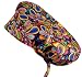 Sparkling Earth Bouffant Medical Scrub Cap - Bright Flower Paisley