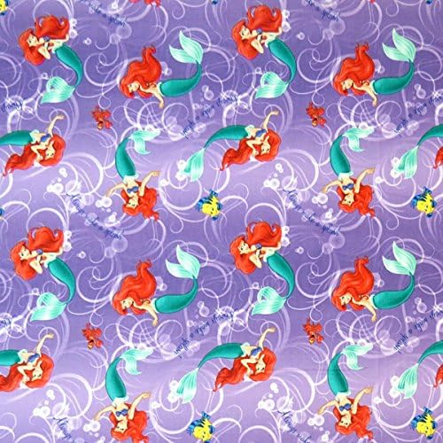 SheetWorld Extra Deep Fitted Portable / Mini Crib Sheet - Little Mermaid - Made In USA