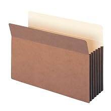 Smead Straight Cut Tab File Pockets, 5-1/4-Inch Expansion, Legal Size, Redrope, Pack of 5 (74885)