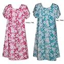 Hibiscus Dream Petal Sleeve Caftan/Kaftan Mu'u Mu'u House Dress - Regular and Plus Size