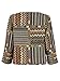 Choies Women Geo-Tribal Ethnic Embroidered 3/4 Sleeve Cardigan Jacket Retro Printed Coat