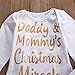 Baby Girls Christmas Snowflake Bodysuits with Leggings and Hat 3pcs Outfit Set (3-6M, White)