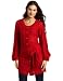 D.E.P.T. Women's Mohair Knit Cardigan Sweater, Rose Passion, Small