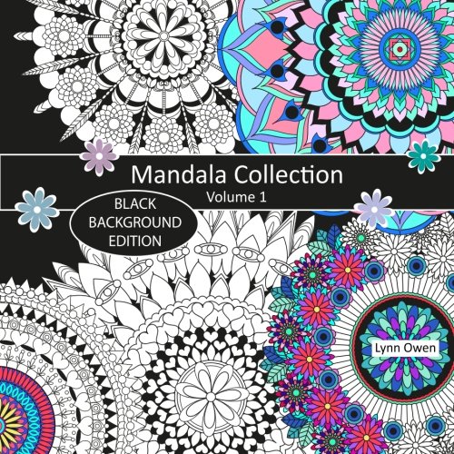 Mandala Collection Colouring Book Black Background Edition Volume 1
