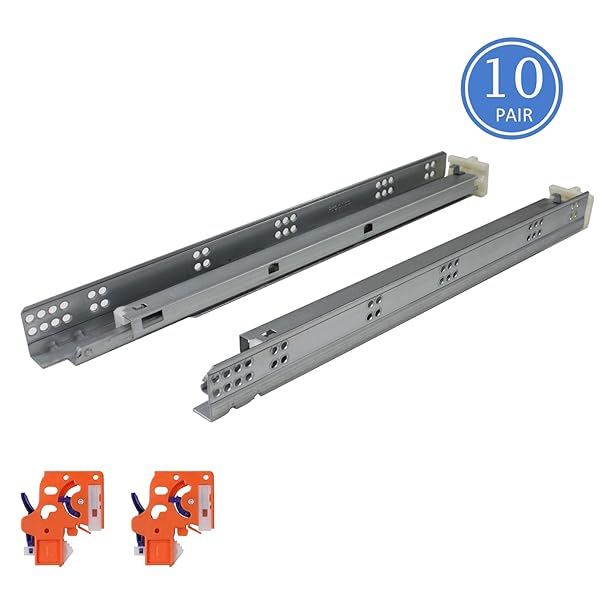 10 Pair 21 Undermount Drawer Slides Soft Close Full Extension