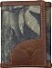 Cattlemans Cutlery WT0004 Tri-Fold Wallet with Brown Leather Interior & Camouflage Nylon Exterior Construction