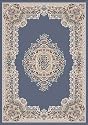 2'1" x 7'8" Milliken Signature (carved) Aubusson P4084 - 7000 - Lapis Rectangular Runner