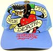 Ed Hardy Powder Blue Rhinestone Cap - Eagle & Heart Design
