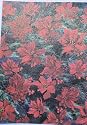 A4 sheet of printed and glittered card for cardmaking & craft - Christmas poinsettia