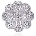 Splash of Hollywood Glamour Just For You: Sterling Silver Celebrity Inspired Celtic Design Vintage Brooch