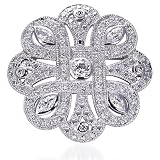 Splash of Hollywood Glamour Just For You: Sterling Silver Celebrity Inspired Celtic Design Vintage Brooch